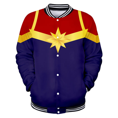 Captain Marvel Jacket - Carol Danvers Baseball Jacket CSOS910 - cosplaysos