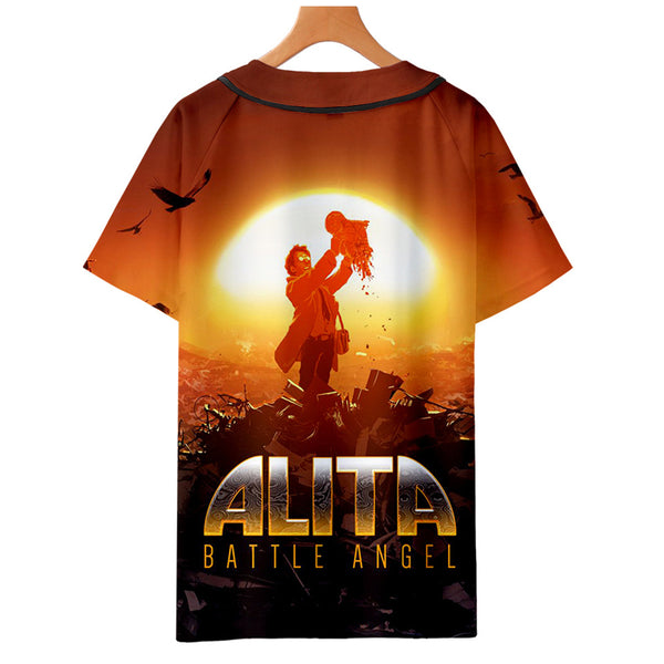 AlitaT-Shirt - Battle Angel Graphic Button Down T-Shirt CSOS994 - cosplaysos