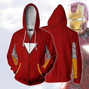 The Avengers Endgame Tony Stark Zip Up Hoodie CSP807 - cosplaysos