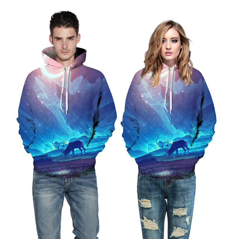 3D Print Hoodie - Starry Sky Pattern Pullover Hoodie  CSS066 - cosplaysos