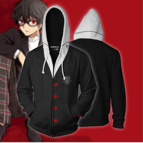 Persona 5 Hoodie -  Akira Kurusu Zip Up Hoodie CSOS824 - cosplaysos