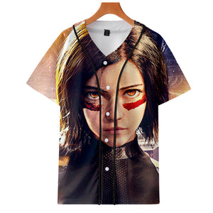 AlitaT-Shirt - Battle Angel Graphic Button Down T-Shirt CSOS995 - cosplaysos